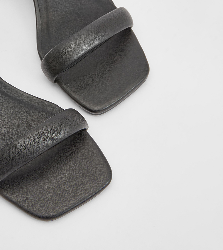 Padded Strap Block Heel Sandals