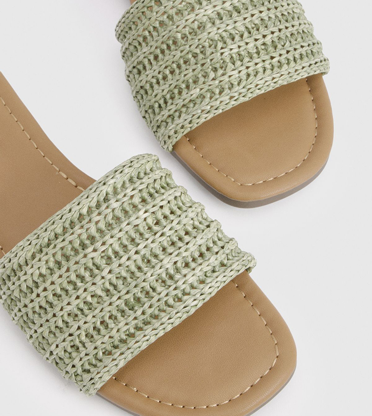 Crochet Open Toe Flat Sandals