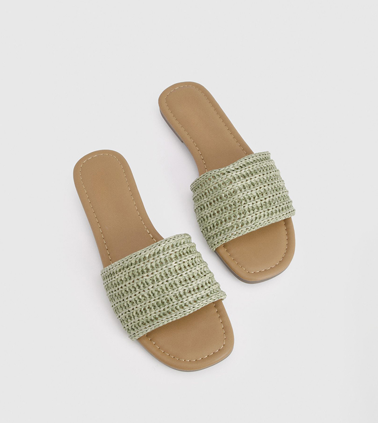 Crochet Open Toe Flat Sandals