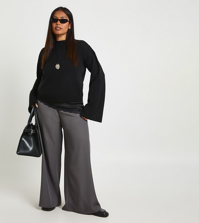 Curve Crew Neck Knit Jumper