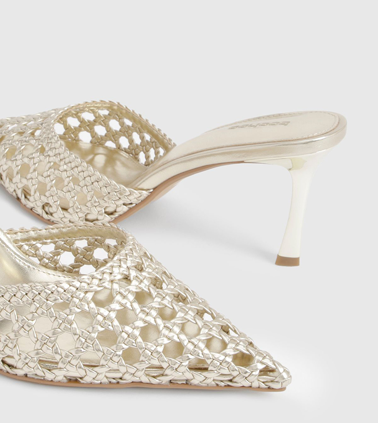 Weave Front Cut-Out Pumps