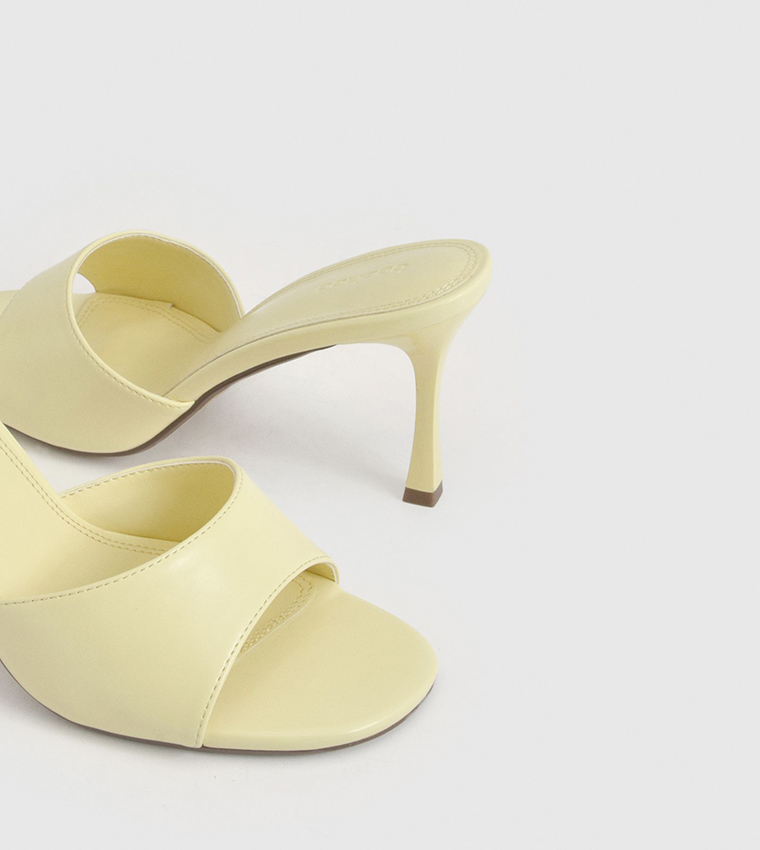 Round Toe Stiletto Heel Sandals