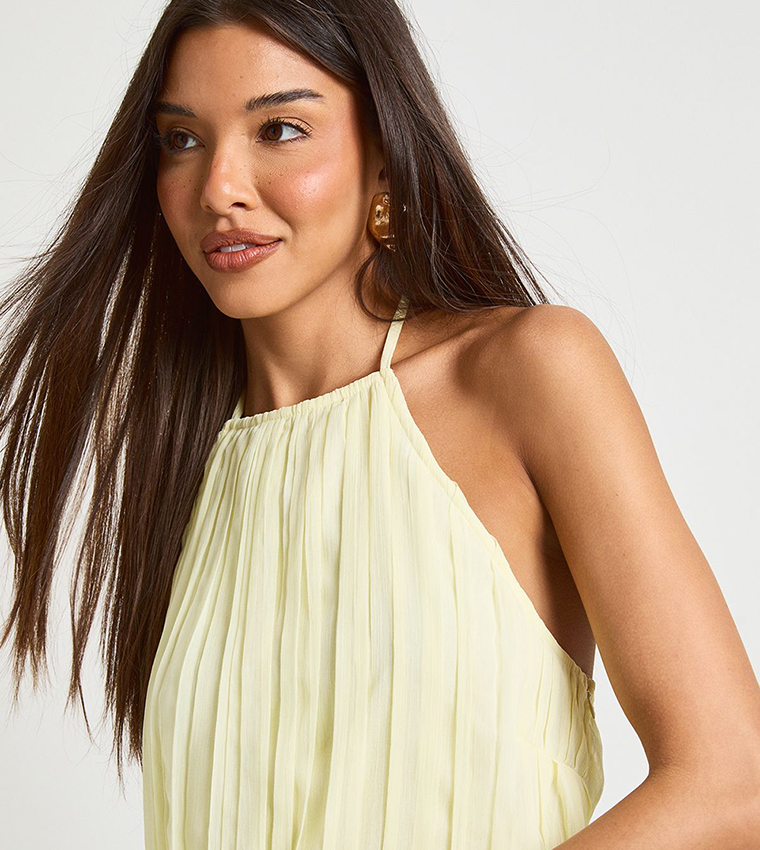 بوهو  توبات قصيرة - أصفر Cropped Tops