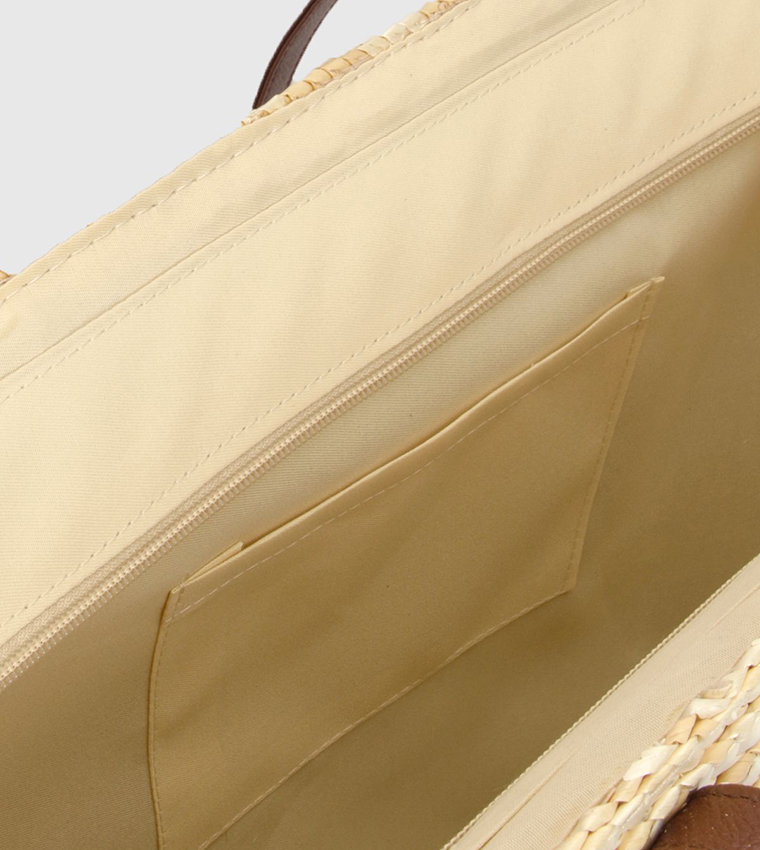 Striped Structured Beach Bag