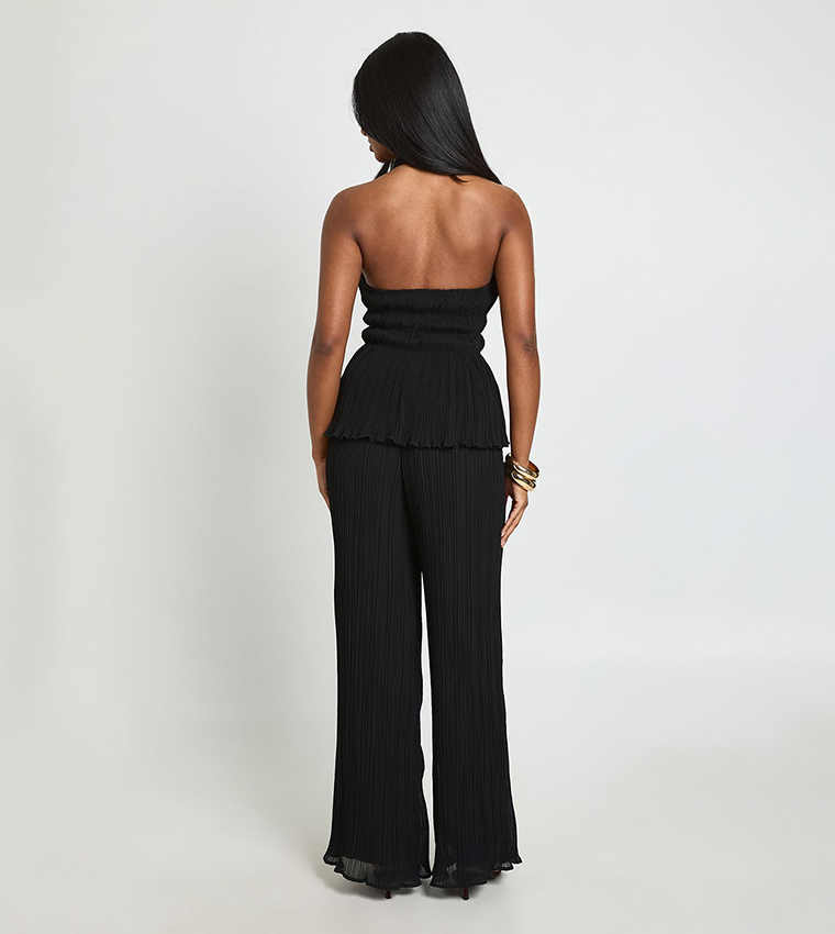 Pleated Single Channel Waistband Trousers