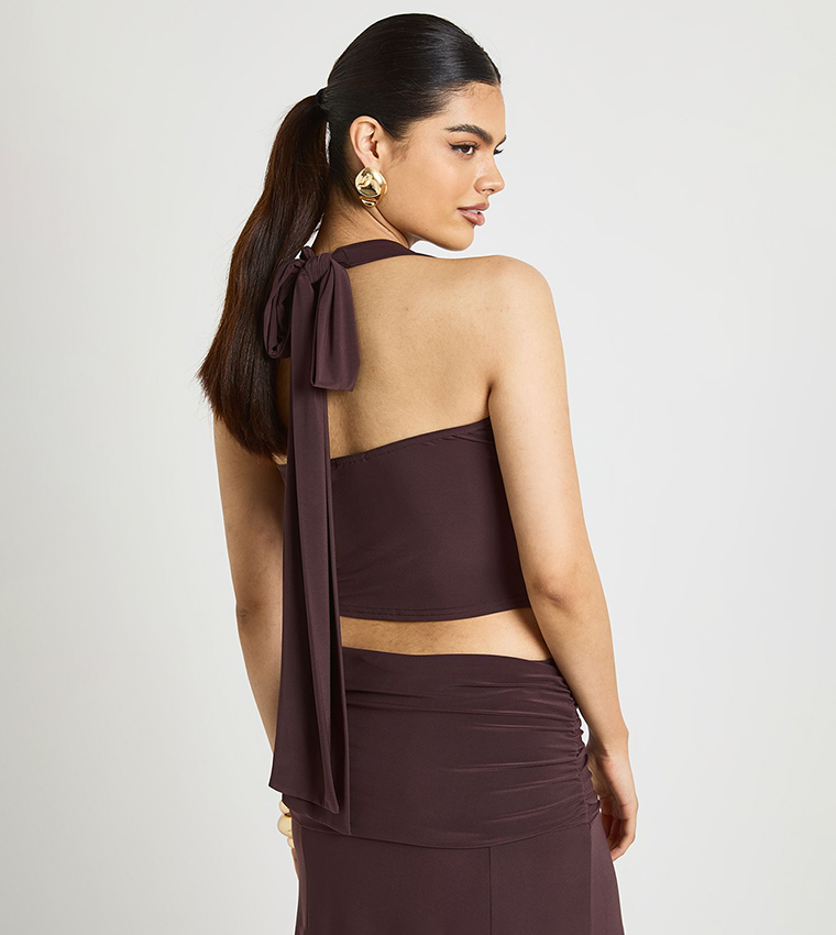 boohoo  Cropped Tops - Brown Cropped Tops