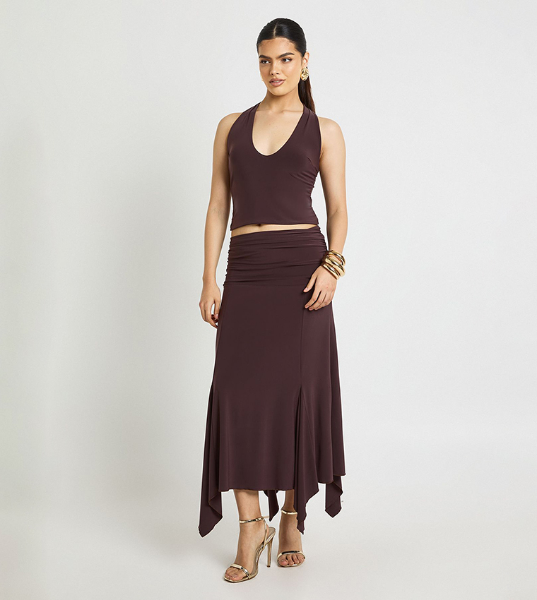 boohoo  Cropped Tops - Brown Cropped Tops