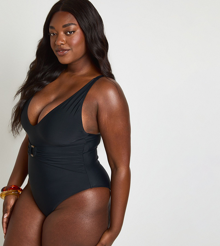 Curve Tummy Control O-ring Plunge Swimsuit