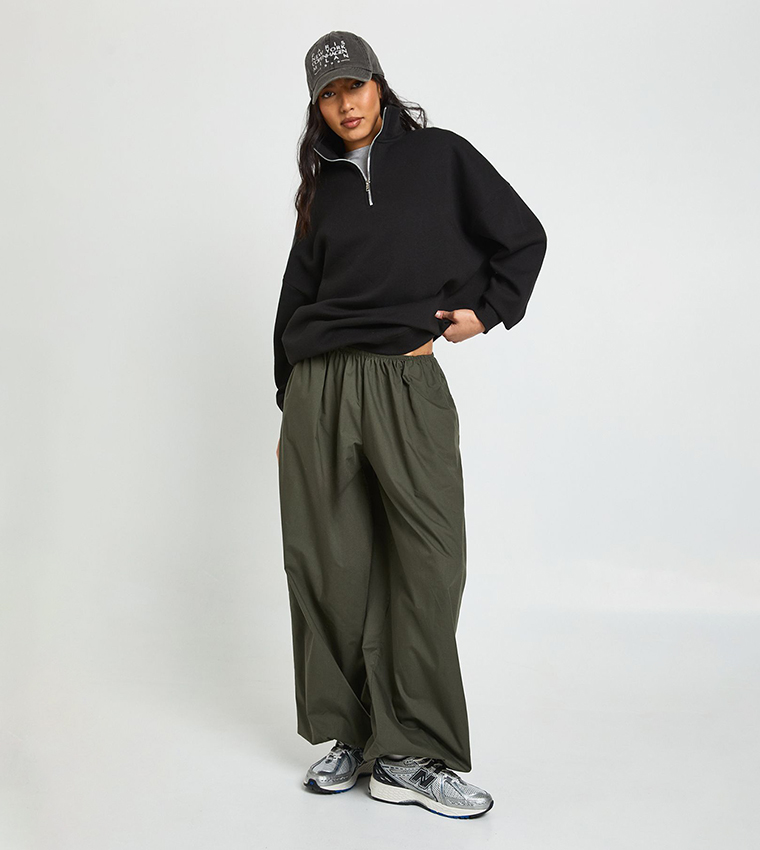 Tall Half Zip Oversized Sweatshirt