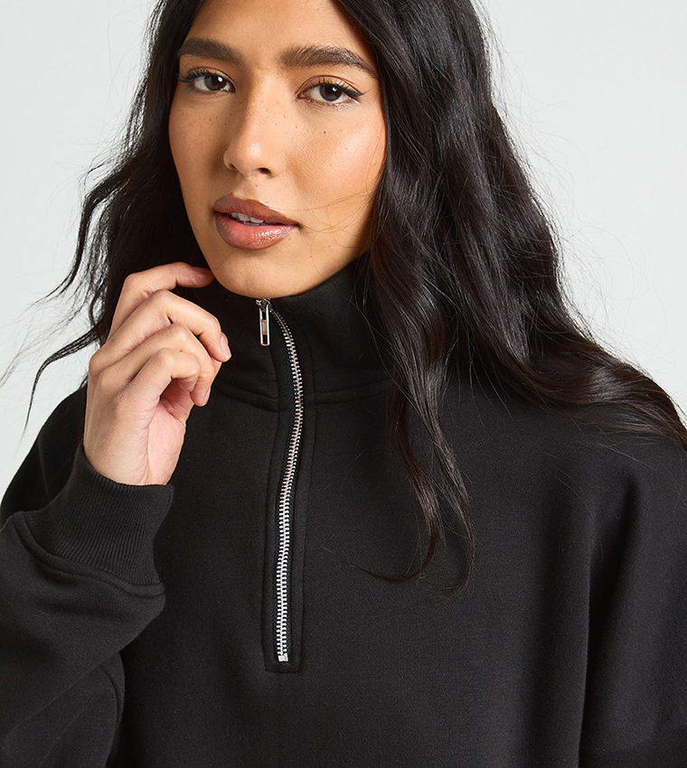 Tall Half Zip Oversized Sweatshirt