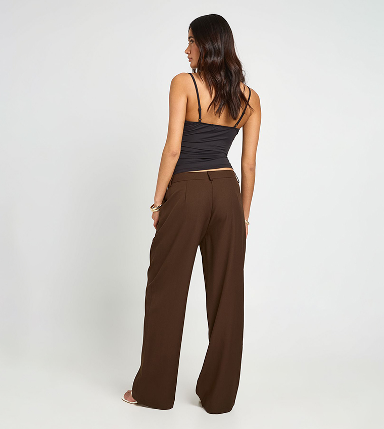 boohoo  Casual Pants - Brown Casual Pants