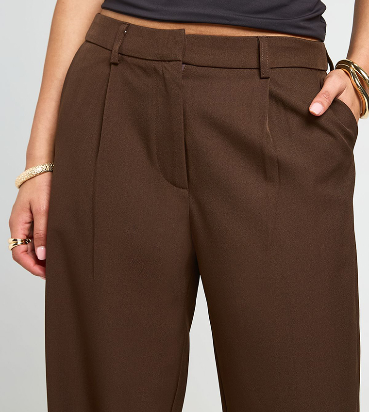 boohoo  Casual Pants - Brown Casual Pants