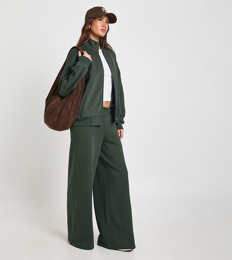 Zip-Through Funnel Neck Oversized Jacket