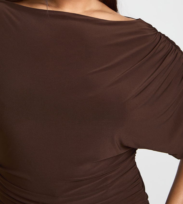 Curve Draped Bardot Top