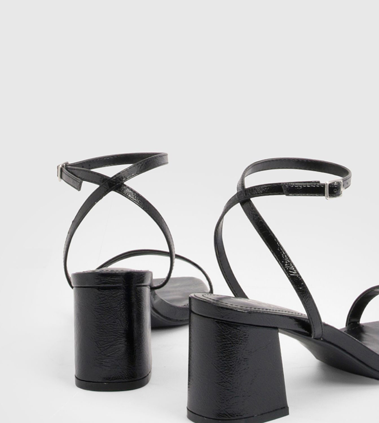 Barely Wide Fit Ankle Loop Block Heel Sandals