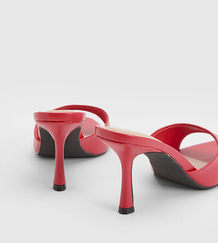 Mid Height Stiletto Heeled Sandals