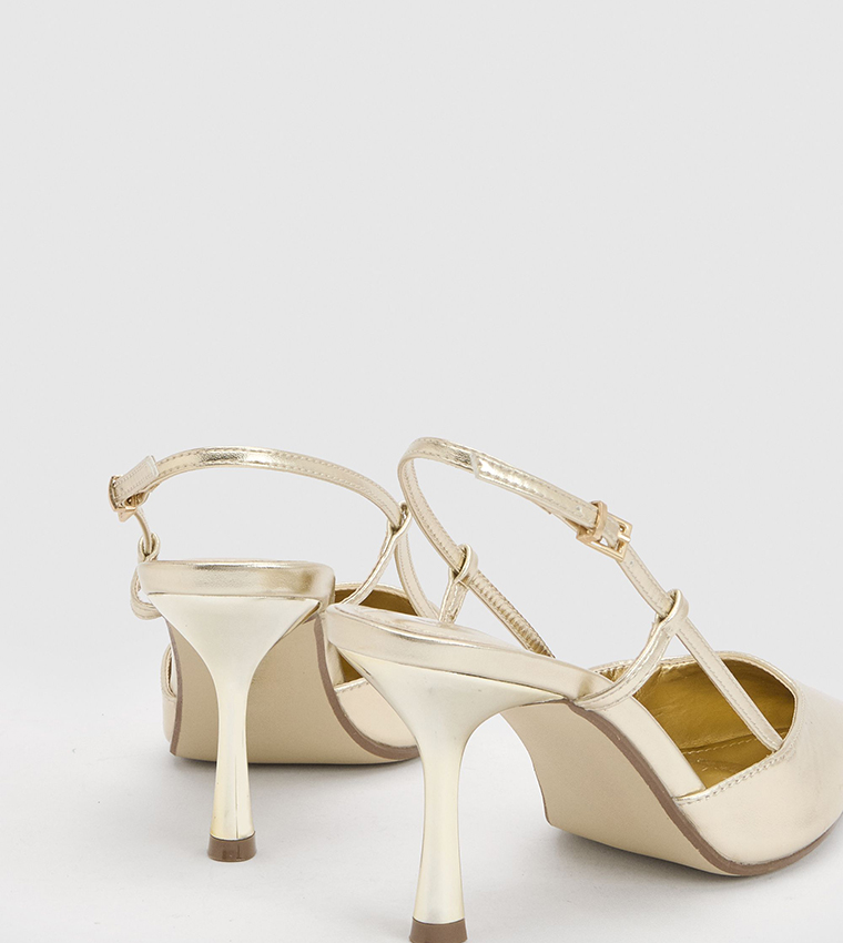 Wide Fit Slingback Box Pointed Toe Pumps