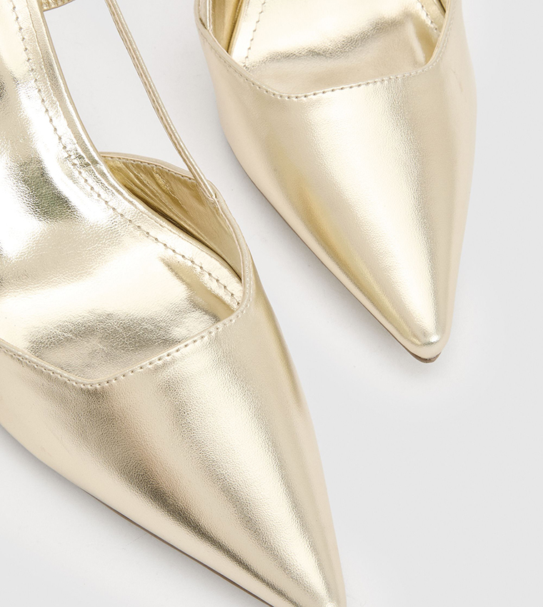 Wide Fit Slingback Box Pointed Toe Pumps