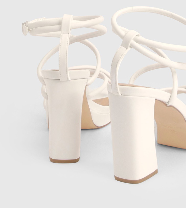 Cross Strap Platform Heel Sandals