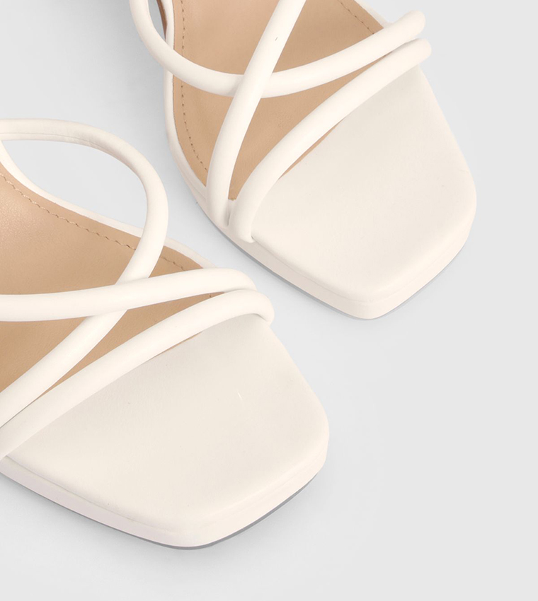 Cross Strap Platform Heel Sandals