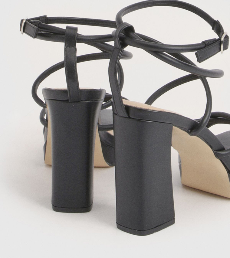 Cross Strap Platform Heel Sandals