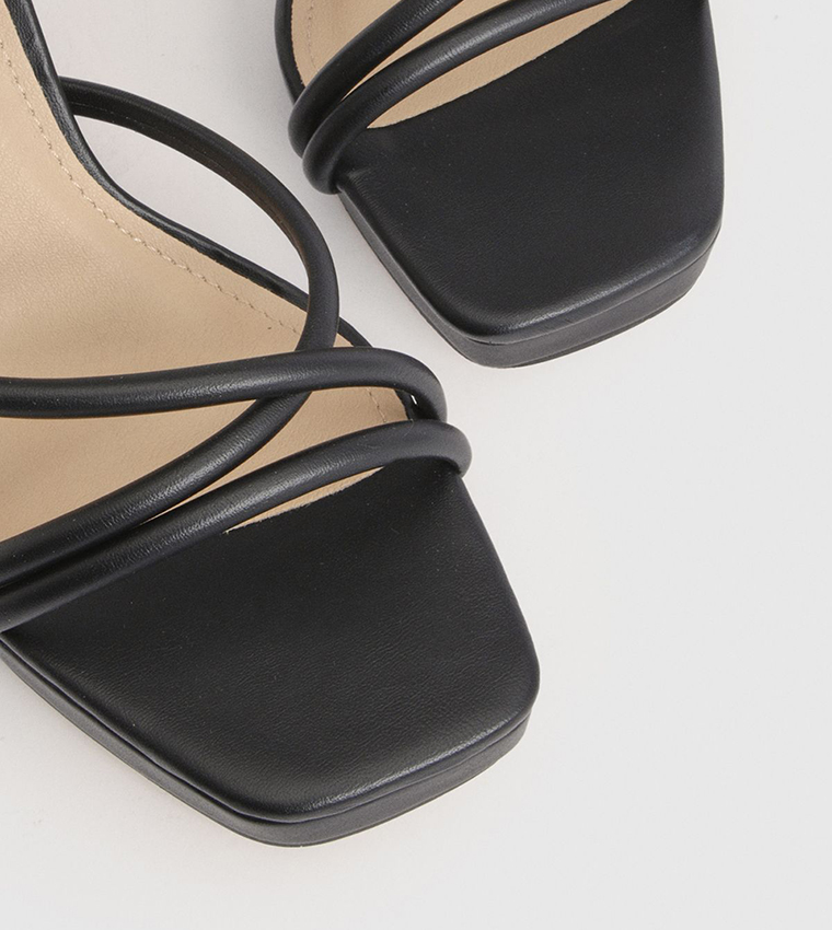 Cross Strap Platform Heel Sandals