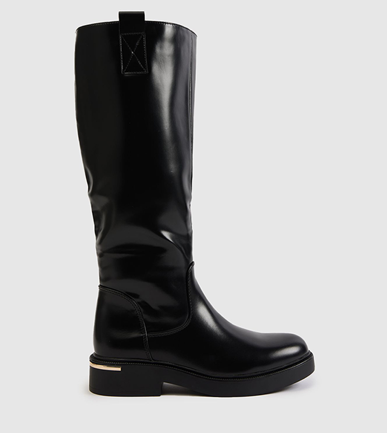 Hardware Detail Knee High Boots