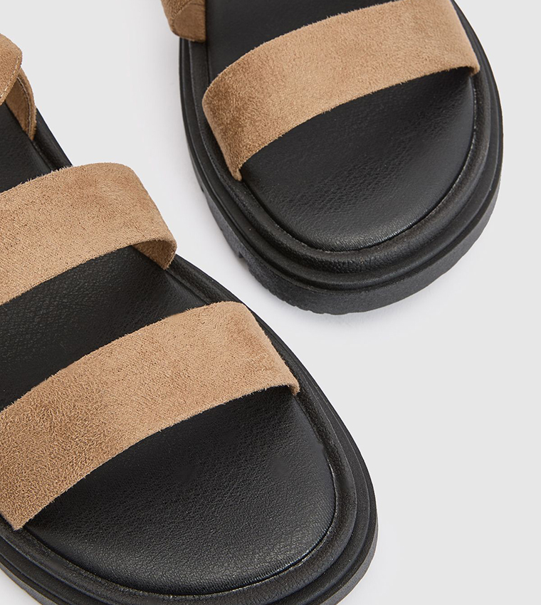 Triple Strap Flatform Sandals