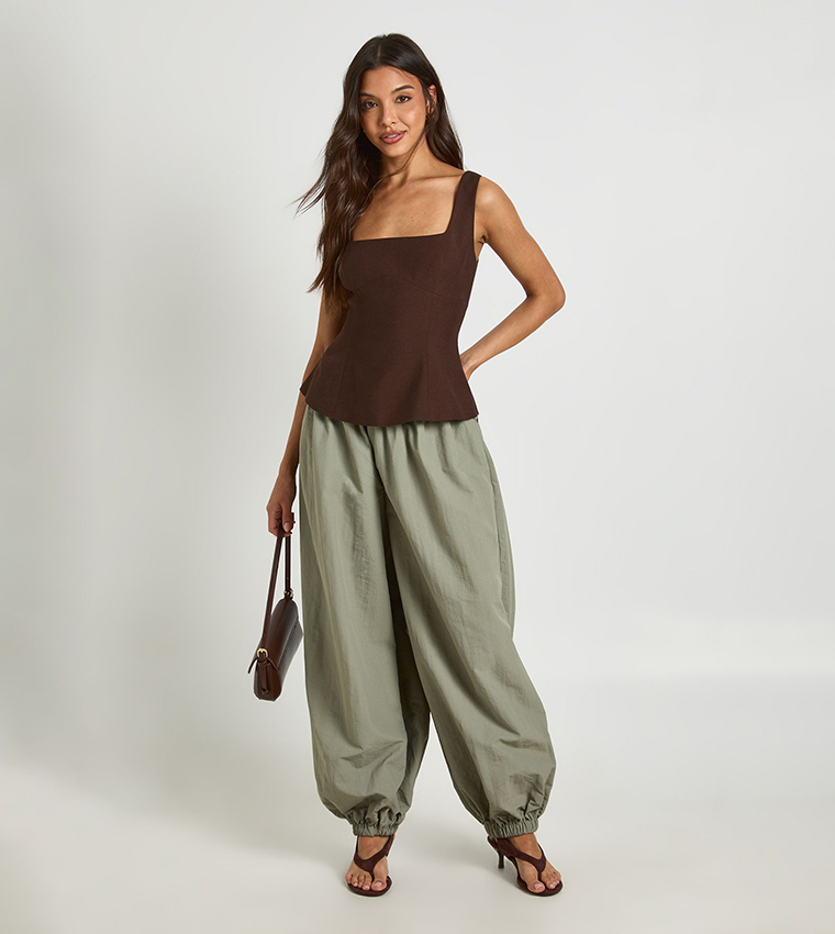 boohoo  Sleeveless Tops - Brown Sleeveless Tops