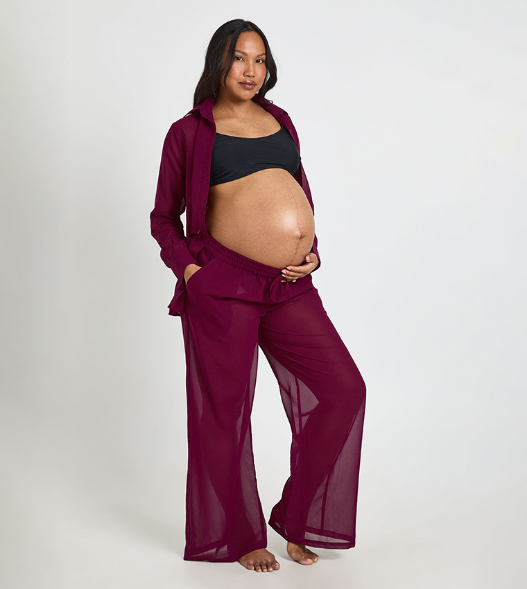 Maternity Chiffon Beach Trousers