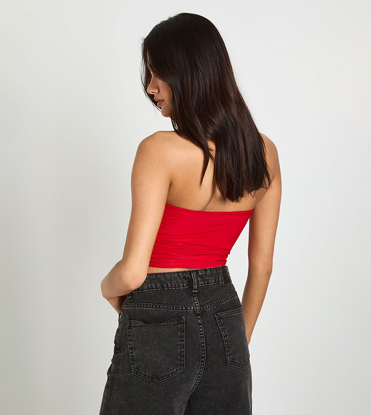 boohoo  Cropped Tops - Red Cropped Tops