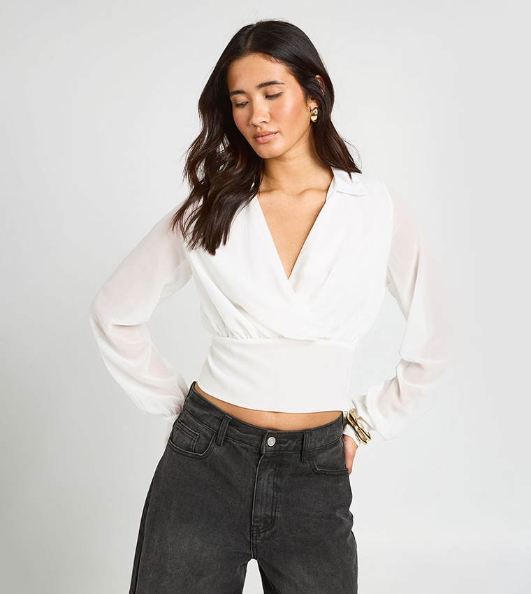 بوهو  توبات كاجوال  - أبيض Casual Tops