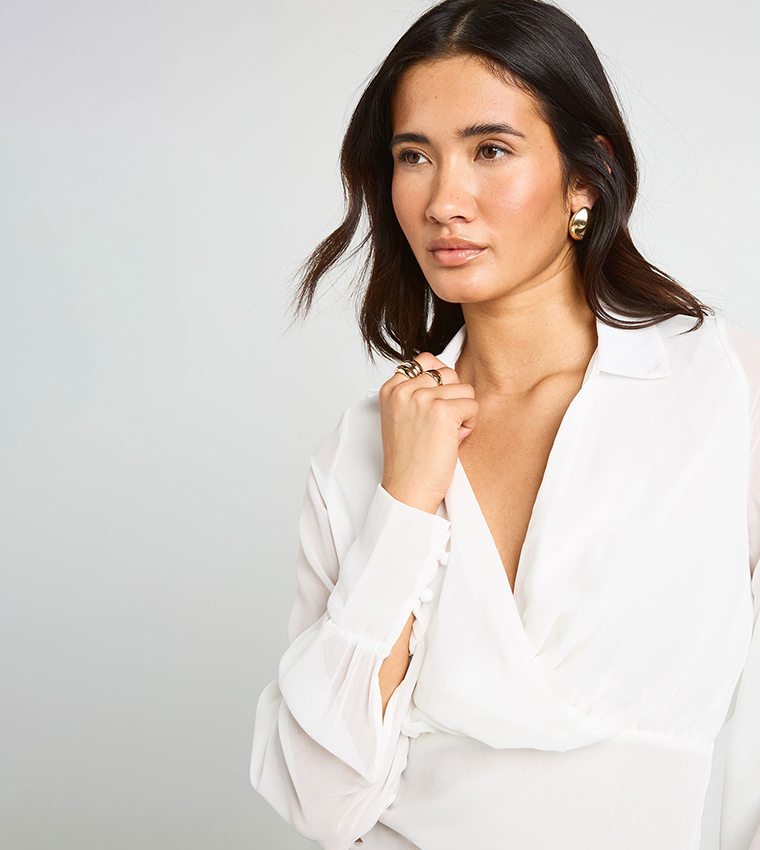 بوهو  توبات كاجوال  - أبيض Casual Tops