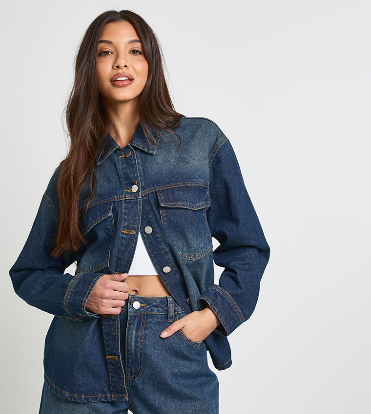 boohoo  Shirts - DARK INDIGO Shirts
