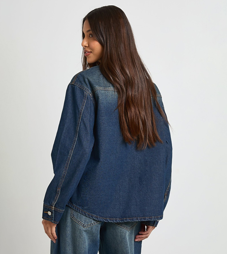 boohoo  Shirts - DARK INDIGO Shirts