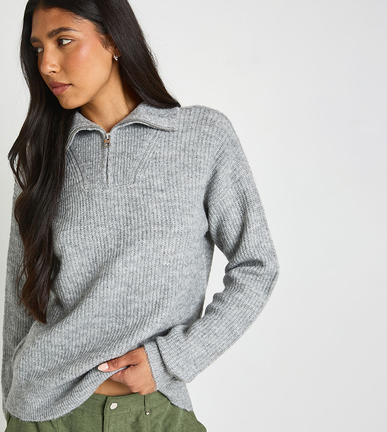 بوهو  سترات - رمادي Sweaters