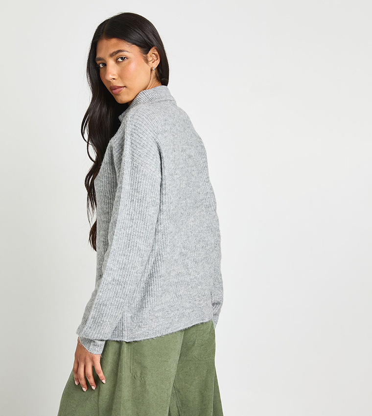 بوهو  سترات - رمادي Sweaters