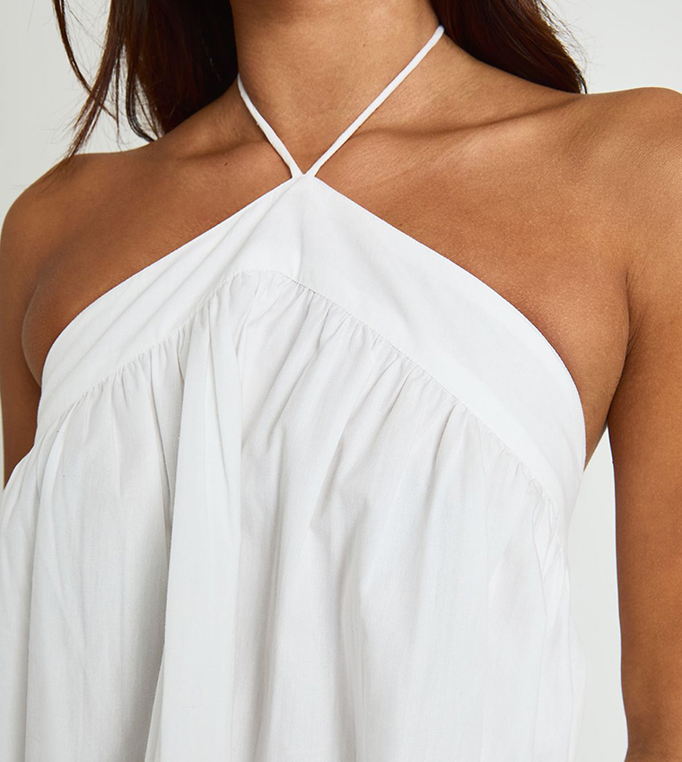 بوهو  توبات بلا أكمام  - أبيض Sleeveless Tops