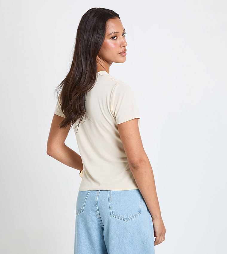 بوهو  توبات كاجوال  - بيج Casual Tops