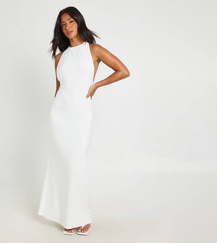 بوهو  فساتين ماكسي  - أبيض Maxi Dresses