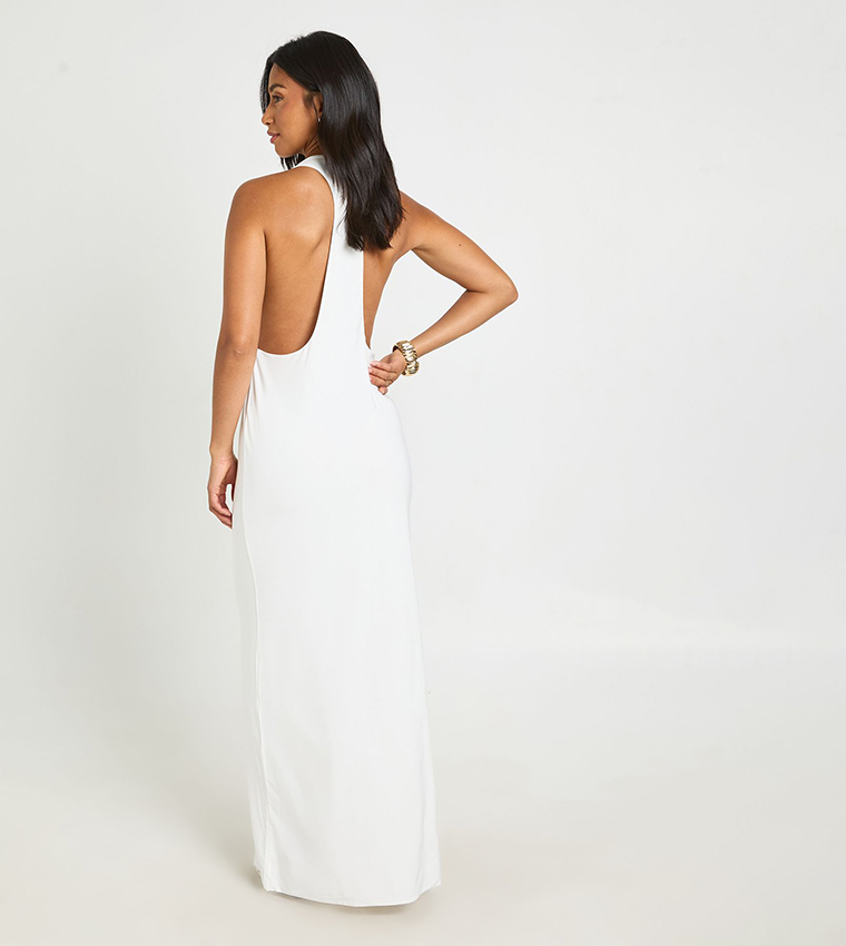 بوهو  فساتين ماكسي  - أبيض Maxi Dresses