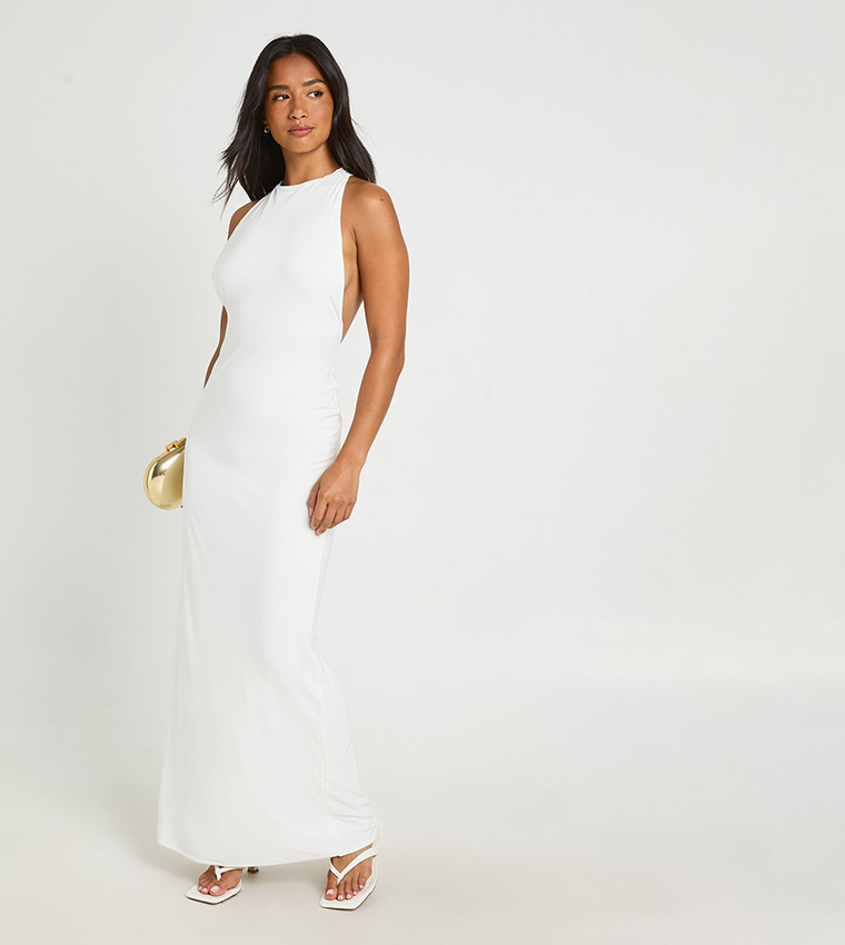 بوهو  فساتين ماكسي  - أبيض Maxi Dresses