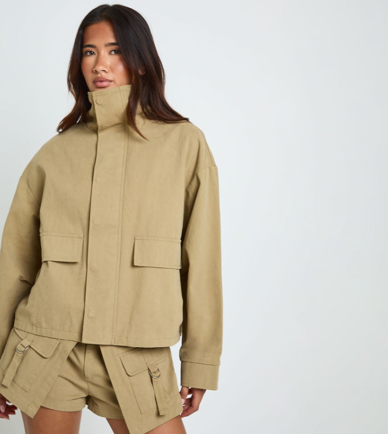boohoo  Casual Jackets - Khaki Casual Jackets