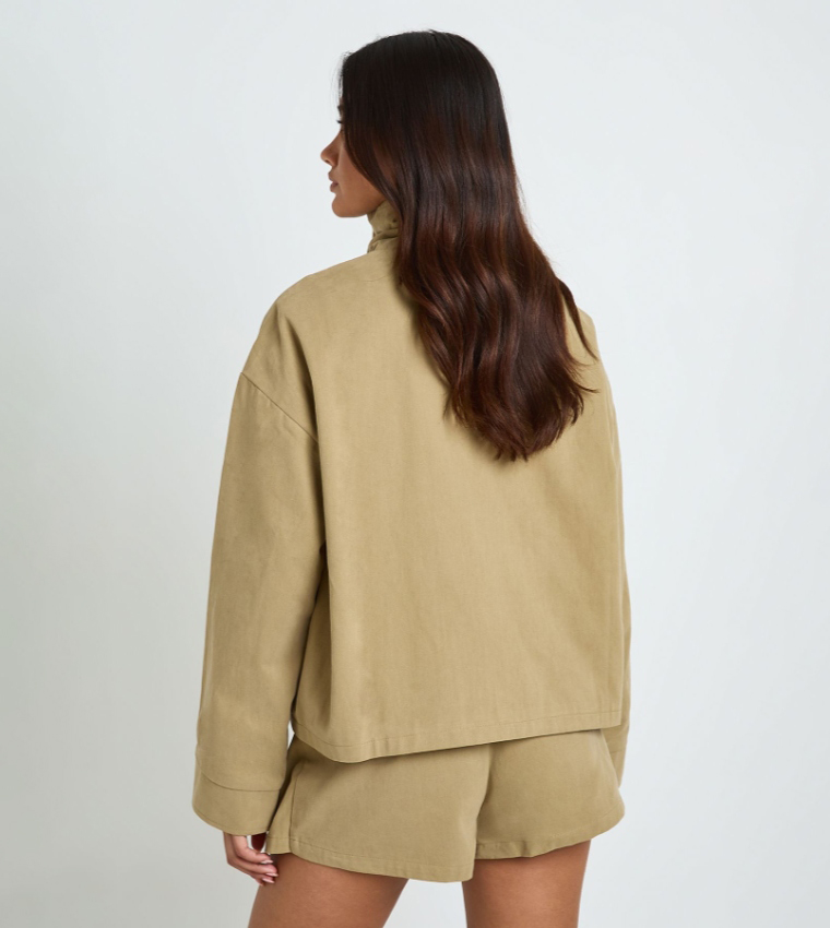 boohoo  Casual Jackets - Khaki Casual Jackets