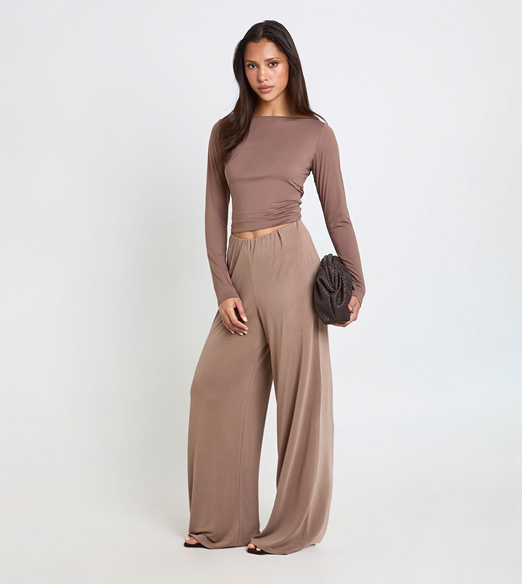 بوهو  توبات كاجوال  - رمادي داكن Casual Tops