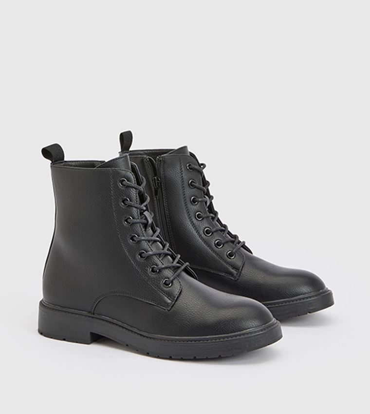 Solid Lace Up Hiker Boots