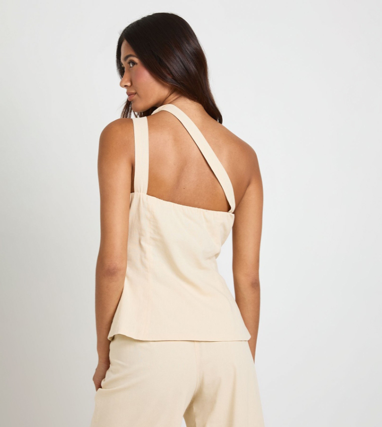 boohoo  Sleeveless Tops - Ecru Sleeveless Tops