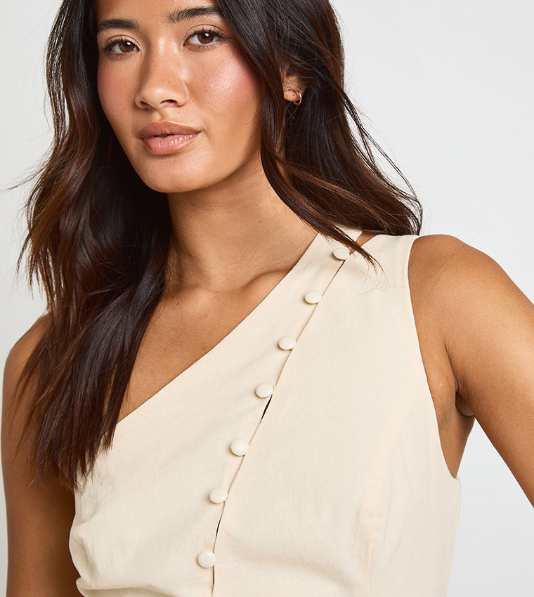 boohoo  Sleeveless Tops - Ecru Sleeveless Tops
