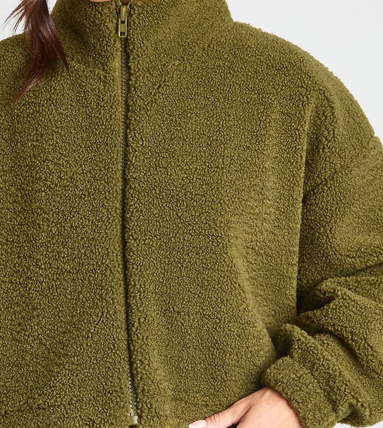 High Neck Teddy Jacket
