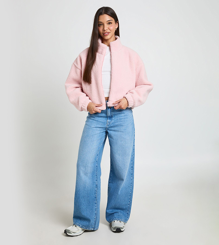 High Neck Teddy Jacket